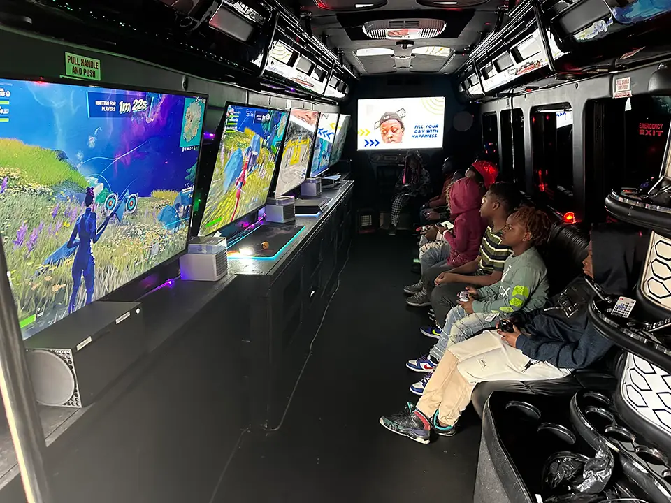 Inside the Gaming Bus